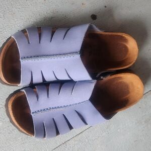 VINTAGE Betula by Birkenstock "Swing" Sandals | Lavender Suede Boho Gladiator |